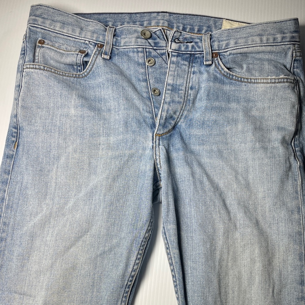 rag & bone Men's Straight Jeans in Light Blue Denim